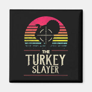 Retro Truthahn-Killer-Sonnenuntergang Vintage-Jagd Magnet