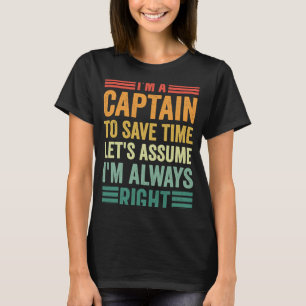Retro Tugboat Kapitän Zitat Tug Schiff 4 T-Shirt