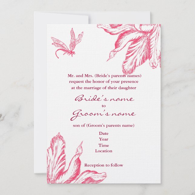 Retro Tulip Einladung (Vorderseite)