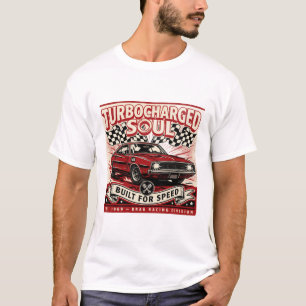 Retro-Turbo-Seele-V8-Drag-Racing-T-Shirt T-Shirt