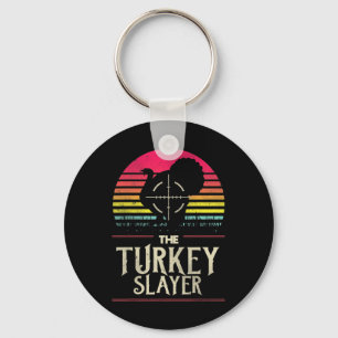 Retro Turkey Slayer Sunset Vintag Jagen Türkei Schlüsselanhänger