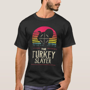 Retro Turkey Slayer Sunset Vintag Jagen Türkei T-Shirt