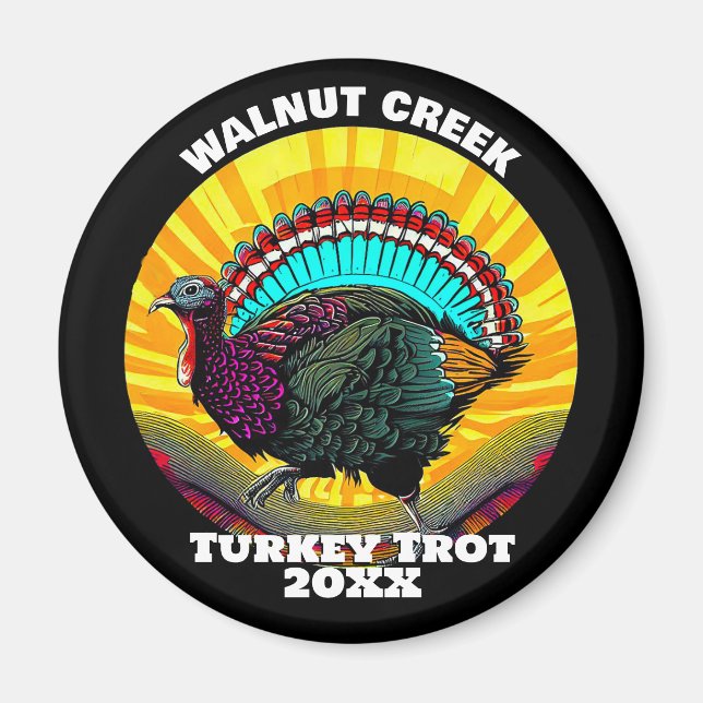 Retro Turkey Trot Magnet (Vorne)