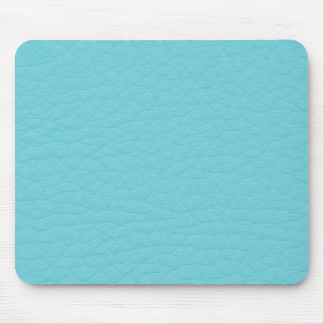 Retro Türkis-aquamarine lederne Gewohnheit Mousepad (Vorne)