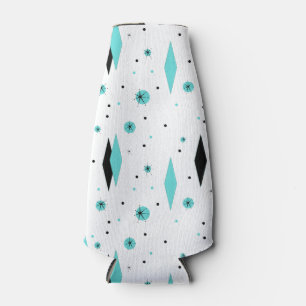 Retro Türkis-Diamanten u. Sternexplosion-Flasche Flaschenkühler