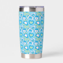 Retro Türkis Herz Tumbler