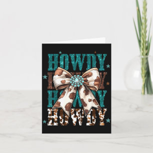 Retro Türkis Rindsleder Howdy Cowgirl Bogen Land Karte