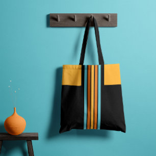 Retro Türkis und Orange Streifen