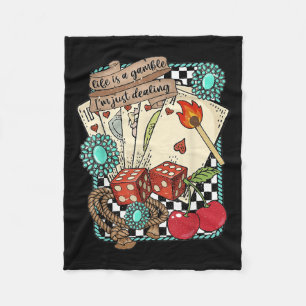 Retro Türkis Western Wilder Westen Cowboy Cowgirl Fleecedecke