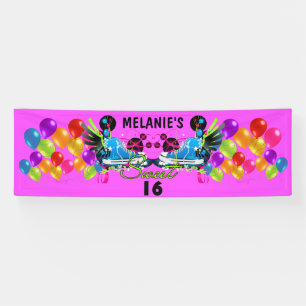 Retro Turnschuh-Wirbels-Ballon-Bonbon 16 addieren Banner