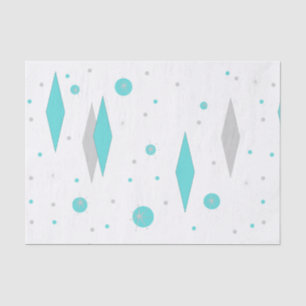 Retro-Turquoise-Diamant-Sternexplosion Seidenpapier