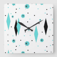 Retro-Turquoise Diamanten und Sternexplosionen-Wan