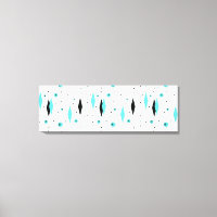 Retro Turquoise Diamonds & Sternexplosion Canvas P