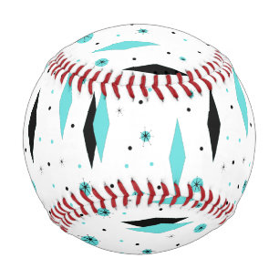 Retro Turquoise Diamonds & Sternexplosionen Baseba Baseball
