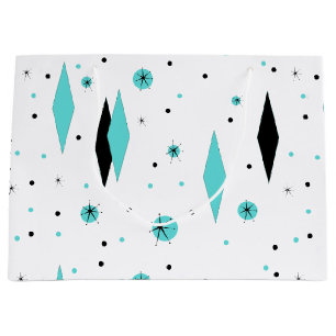 Retro Turquoise Diamonds & Sternexplosionen Gesche Große Geschenktüte