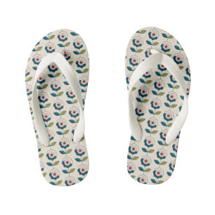 Retro-Turquoise-Muster Kinderbadesandalen