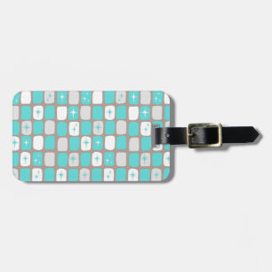 Retro Turquoise Sternexplosionen Gepäck Gepäckanhänger
