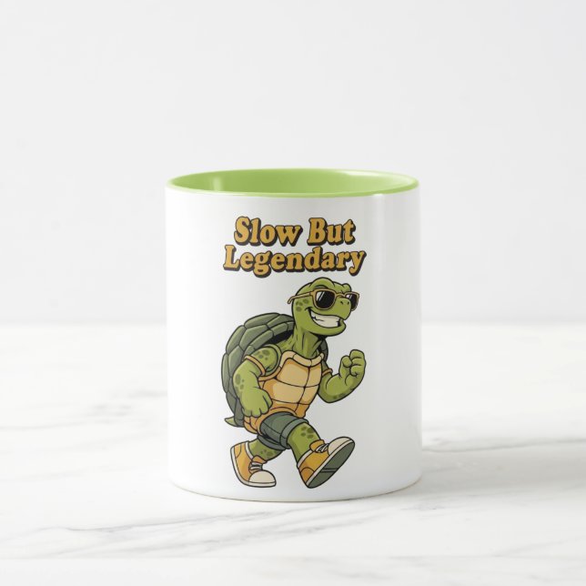Retro Turtle Calm Progress Color Inside Mug Tasse (Zentrum)