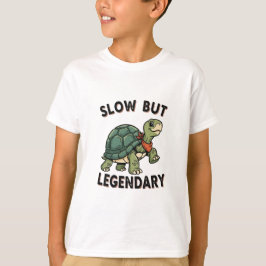 Retro Turtle Slow Legend Kids Graphic T-Shirt