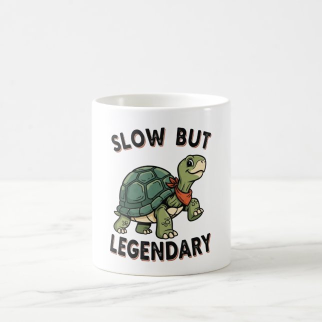 Retro Turtle Slow Legend White Coffee Mug Kaffeetasse (Mittel)
