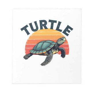 Retro Turtle T-Shirt Notizblock
