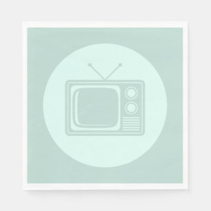 Retro TV CUSTOM FARBE Klassisches Fernsehen Serviette