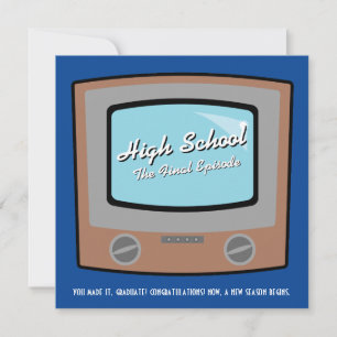 Retro-TV High School ABSCHLUSS gratulieren Karte