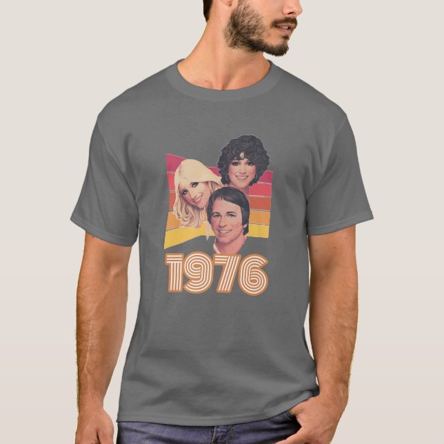 Retro TV Jack Tripper aus den 1970er Jahren T-Shirt (Vorderseite)