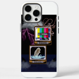 Retro-TV Kein Signal Ozean Sturm Surrealistische K iPhone 16 Pro Max Hülle