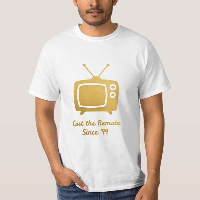 Retro-TV - Minimalistisches T-Shirt mit einer Endl (Vorderseite)
