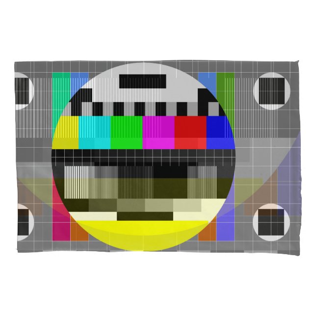 Retro TV ohne Signalanzeige. Kissenbezug (Vorderseite)