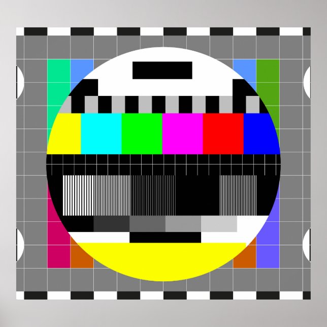 Retro TV ohne Signalanzeige. Poster (Vorne)