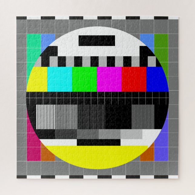 Retro TV ohne Signalanzeige. Puzzle (Vertikal)
