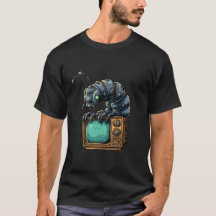 Retro-TV-Sci-Fi-Käfer-Grafik-T-Shirt