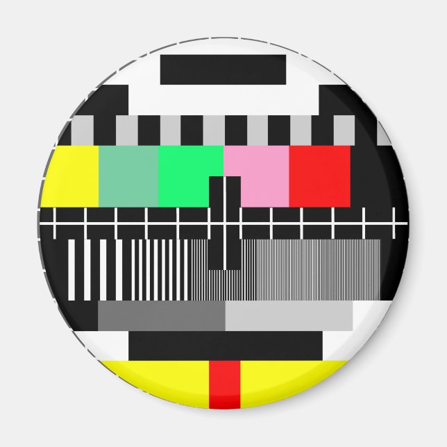 Retro-Tv-Testbildschirm Magnet (Vorne)