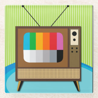 Retro-TV-Time-Untersetzer Glasuntersetzer