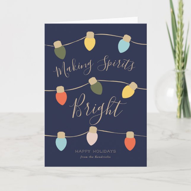 Retro Twinkles Holiday Card Feiertagskarte (Vorderseite)