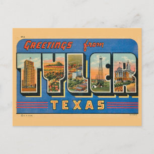 Retro Tyler TX Postkarte