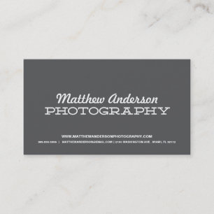 RETRO-TYP   FOTOGRAFISCHE GESCHÄFTSKARTE VISITENKARTE