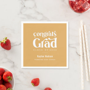 Retro Type Graduation Party Napkins Serviette