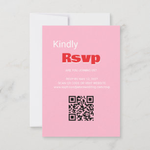 Retro-Typografie-Antwortkarte RSVP Karte