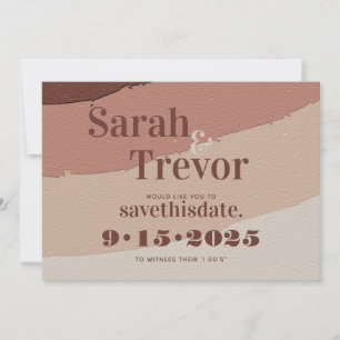 Retro Typografie Dusty Rose Save The Date