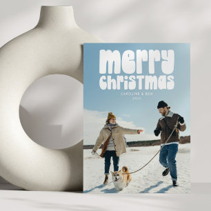 Retro-Typografie-Foto Frohe Weihnachten