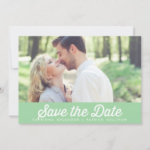 RETRO-TYPOGRAFIE-FOTO SAVE-THE-DATE-ANKÜNDIGUNG EINLADUNG