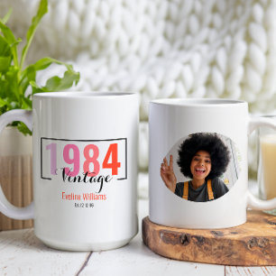 Retro-Typografie-Foto zum 40. Geburtstag Kaffeetasse