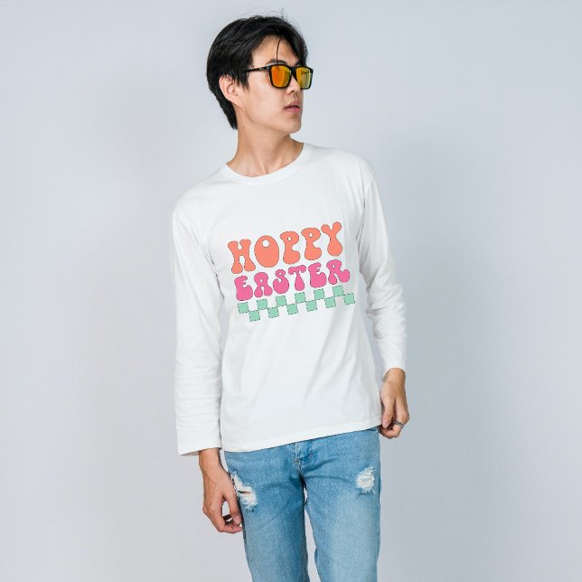 Retro Typografie Hoppy Oaster T-Shirt (Von Creator hochgeladen)