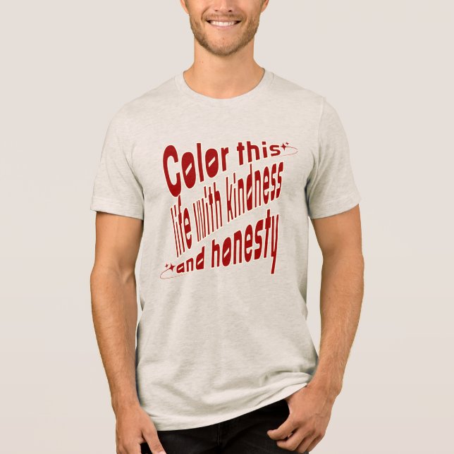 Retro-Typografie Inspirierend Tri-Blend Shirt (Vorderseite)