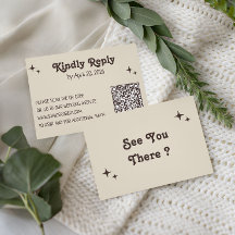 Retro-Typografie Minimalistische QR-Code-Hochzeit