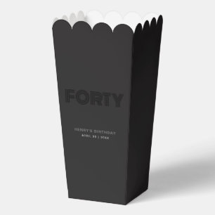 Retro-Typografie Moderne schwarze 40. Geburtstagsf Geschenkschachtel