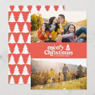 Retro-Typografie modernes Foto-Ferien-Weihnachten Feiertagskarte